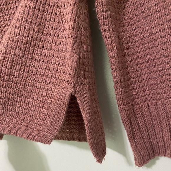 Aeropostale Sparkley Mauve Pink Sweater with Two Strap Shoulders Size Medium - Picture 3 of 8